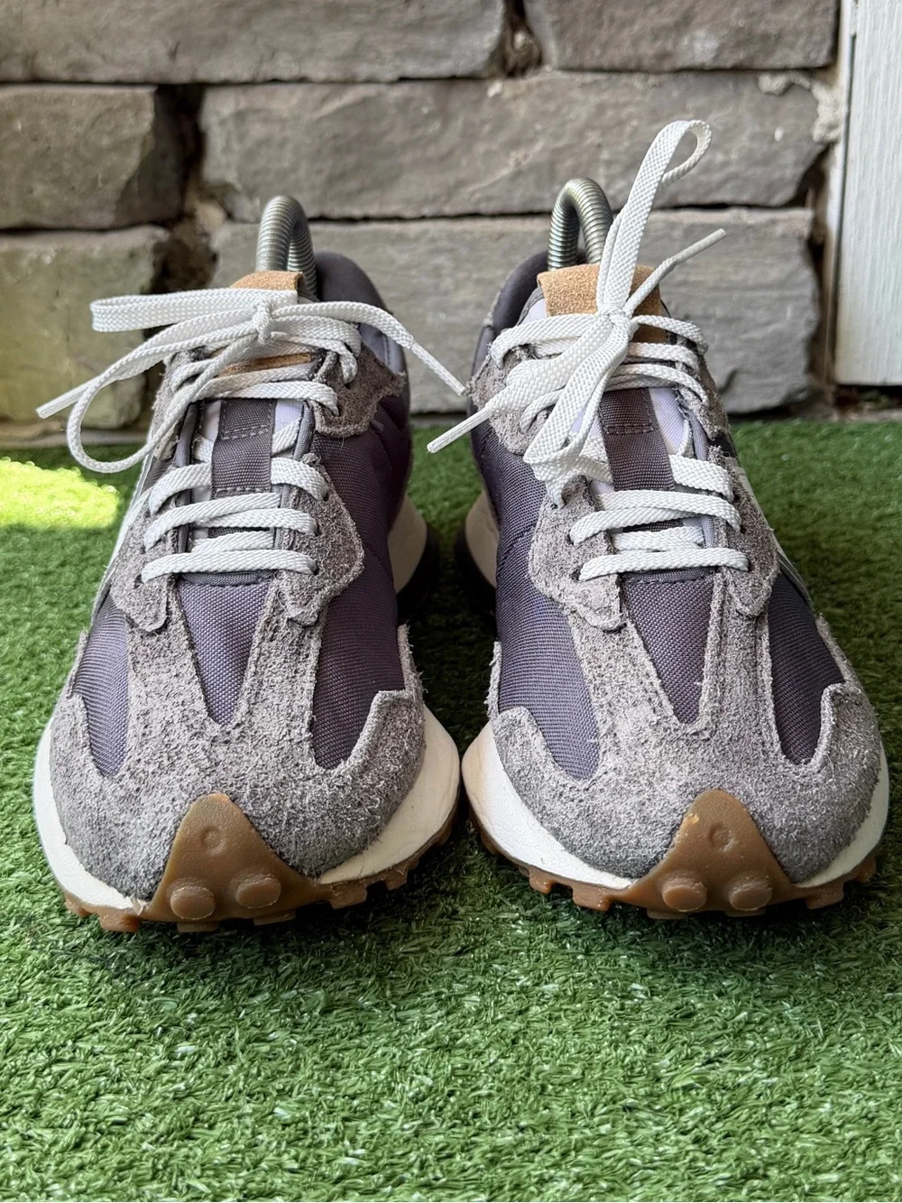 New Balance 327 Magnet/White Womens Running Sneakers